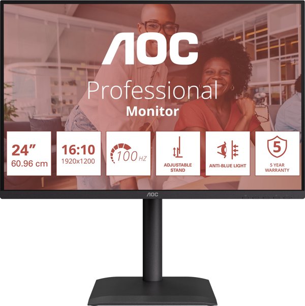 AOC X24E4U 24inch IPS FHD 100Hz 16:10 4ms 300cd/m2 D-SUB HDMI DOO USB 3.1 HUB USB