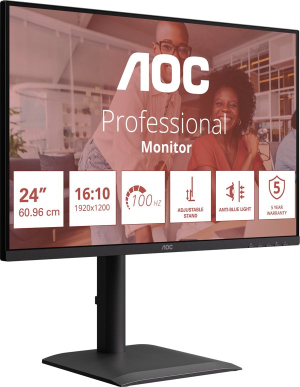 AOC X24E4U 24inch IPS FHD 100Hz 16:10 4ms 300cd/m2 D-SUB HDMI DOO USB 3.1 HUB USB
