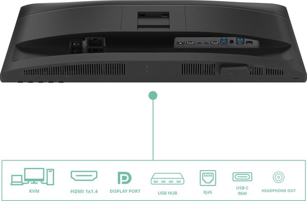AOC 24P4CV 23.8inch IPS FHD 120Hz 4ms HDMI DP USB C PD96W HUB USB Speakers HAS 150mm