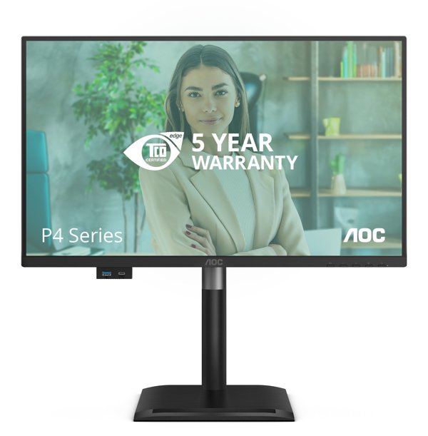AOC 24P4CV 23.8inch IPS FHD 120Hz 4ms HDMI DP USB C PD96W HUB USB Speakers HAS 150mm