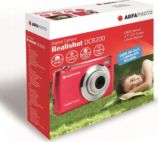 Ψηφιακή Φωτογραφική Μηχανή AgfaPhoto DC8200 18MP, Full HD 1080p, Zoom 8x, Οθόνη 2.7'', Μωβ