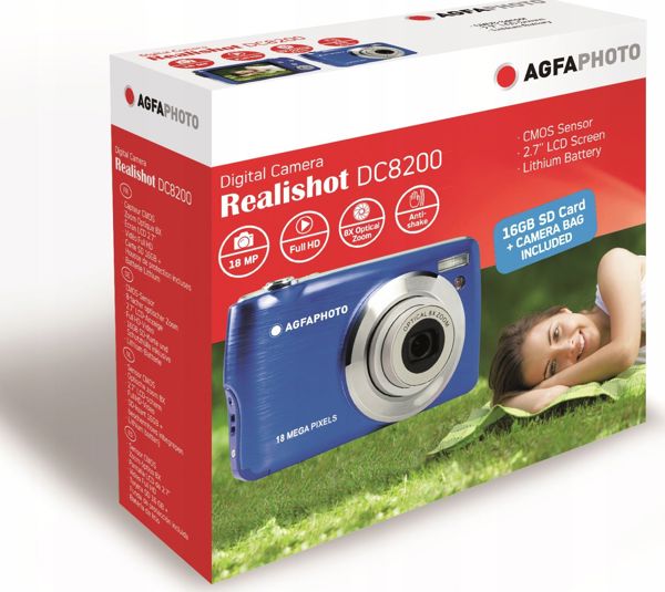 Ψηφιακή Φωτογραφική Μηχανή AgfaPhoto DC8200 18MP 1080p, 8x Zoom, 2.7'' LCD, Μπλε