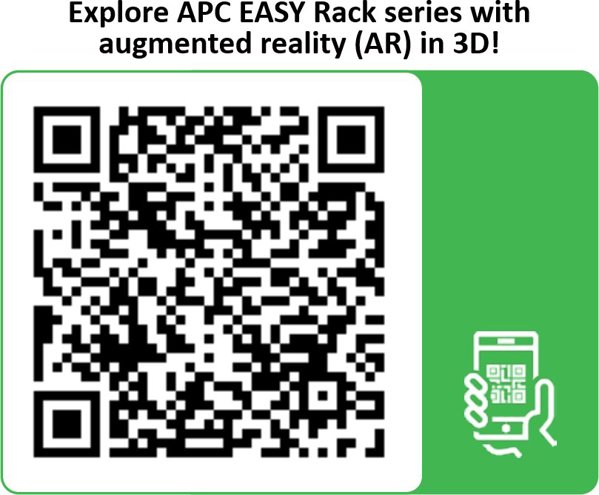 APC Easy Rack 600mm/24U/800mm with Roof Side panel castors feet and 4 Brackets No Bottom black