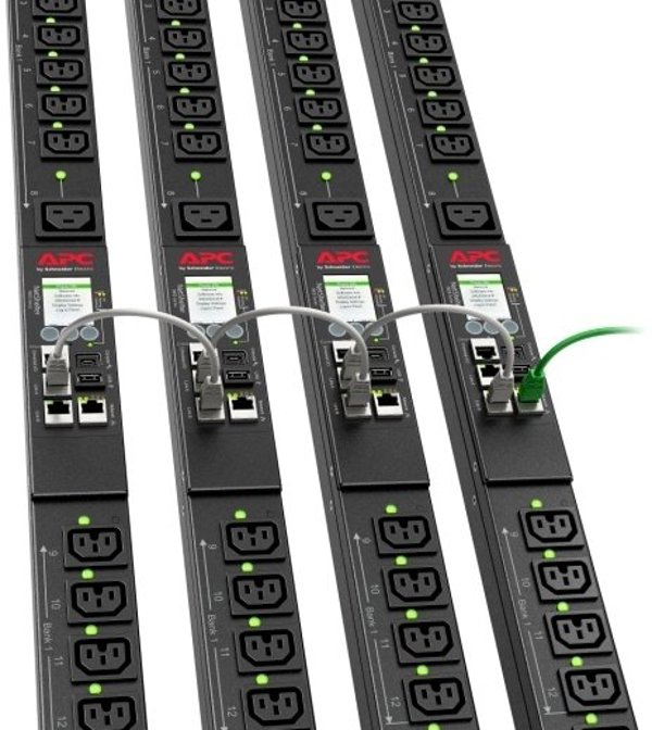 APC Rack PDU 9000 Switched APDU9959NA3 - Stromverteilungseinheit (Rack - einbaufahig) - Wechselstrom 200/208 V - 3.3 kW - 3300 VA - Ethernet 10/100/1000 - Eingabe, Eingang NEMA L6-20 - Ausgangsanschlusse: 24 (21 x IEC 60320 C13/C15, 3 x IEC 60320 C19
