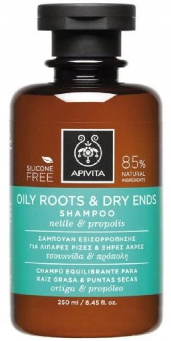 Apivita Oily Roots & Dry Ends Shampoo with Nettle & Propolis 250ml