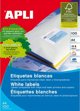 Apli Ετικέτες Γενικής Χρήσης A4, 210x297mm, Ορθογώνιες, Λευκές, 100 Φύλλα