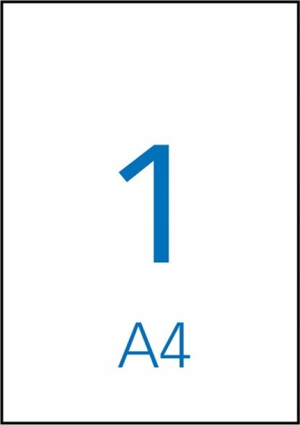Apli Ετικέτες Γενικής Χρήσης A4, 210x297mm, Ορθογώνιες, Λευκές, 100 Φύλλα