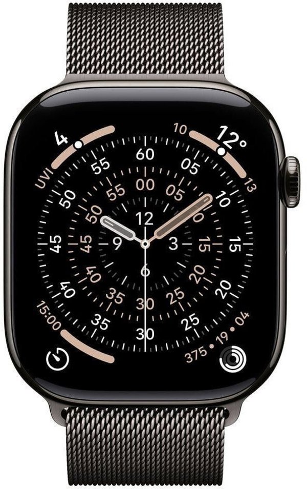 Apple Watch Series 11 GPS + Cellular 46mm Slate Titanium Case | Slate Milanese Loop - M/L