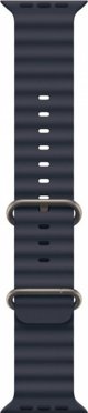 Apple Λουράκι Ocean σε μπλε ναυτικό για κάσα 49 mm - στοιχεία από τιτάνιο σε φυσικό χρώμα