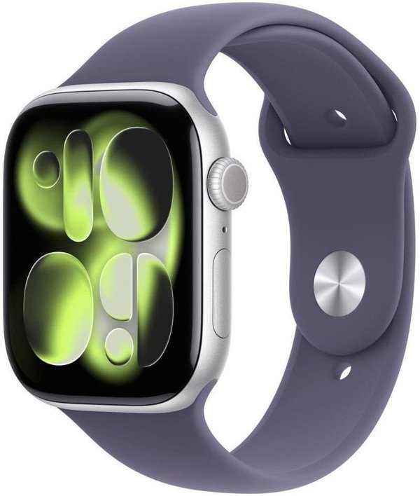 Apple Watch Series 11 GPS + Cellular, 42mm, Αλουμίνιο, Ασημί, Sport Band (M/L) - Μωβ Χρώμα