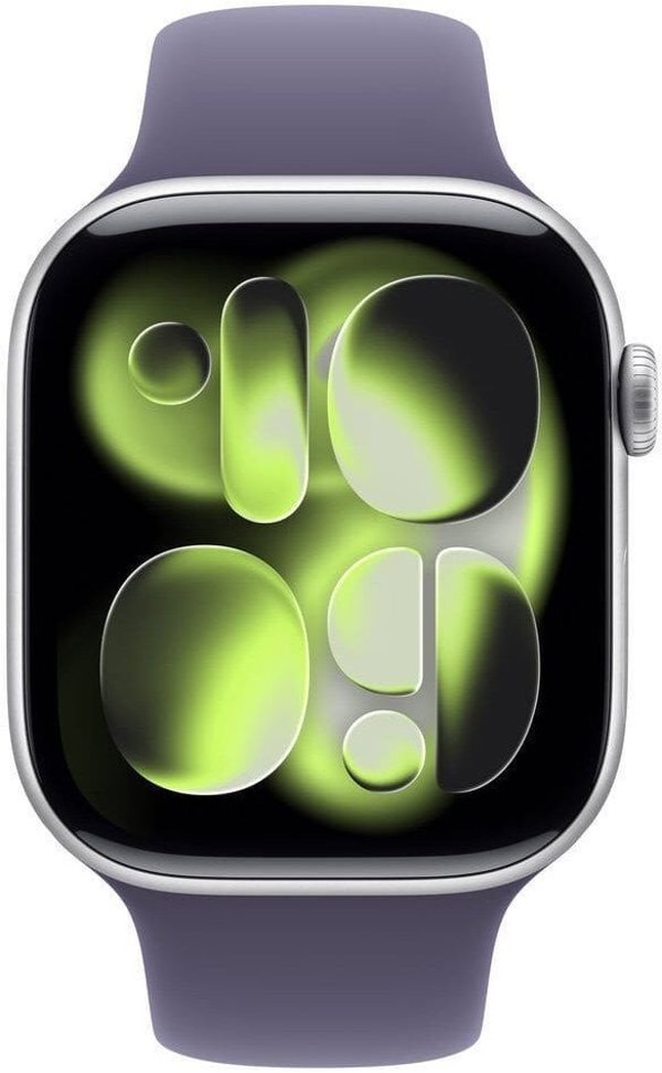 Apple Watch Series 11 GPS + Cellular, 42mm, Αλουμίνιο, Ασημί, Sport Band (M/L) - Μωβ Χρώμα