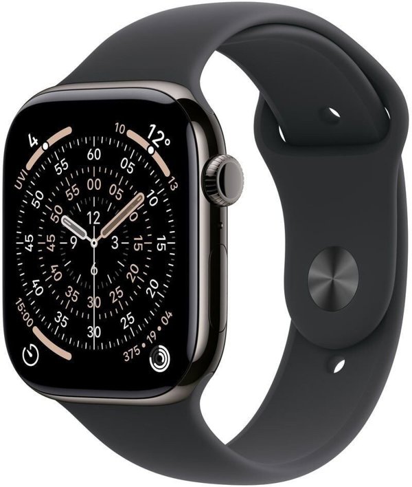 Apple Watch Series 11 OLED 42 mm Cyfrowy 374 x 446 px Ekran dotykowy 5G Tytan Wi-Fi GPS