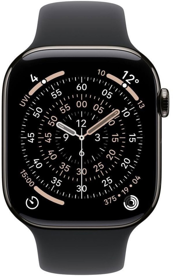 Apple Watch Series 11 OLED 42 mm Cyfrowy 374 x 446 px Ekran dotykowy 5G Tytan Wi-Fi GPS