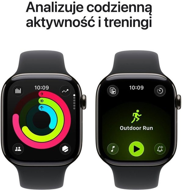 Apple Watch Series 11 OLED 42 mm Cyfrowy 374 x 446 px Ekran dotykowy 5G Tytan Wi-Fi GPS