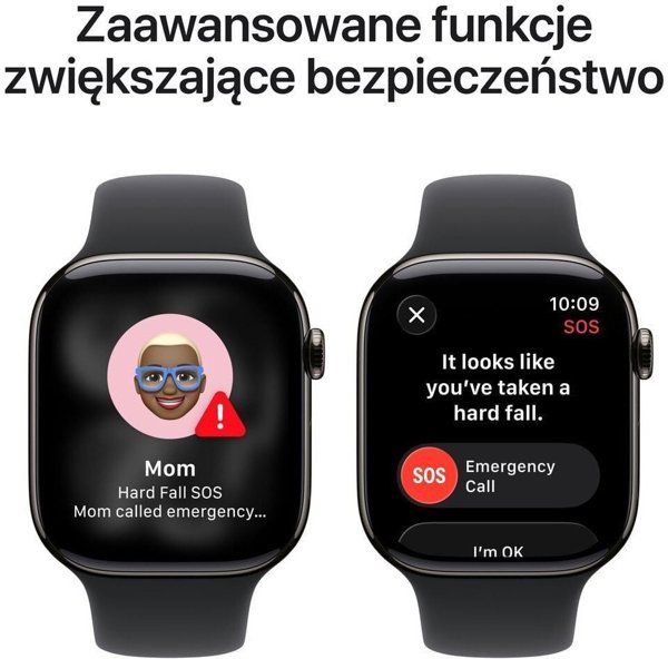 Apple Watch Series 11 OLED 42 mm Cyfrowy 374 x 446 px Ekran dotykowy 5G Tytan Wi-Fi GPS