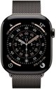 Apple Watch Series 11 GPS + Cellular 42mm Slate Titanium Case with Slate Milanese Loop