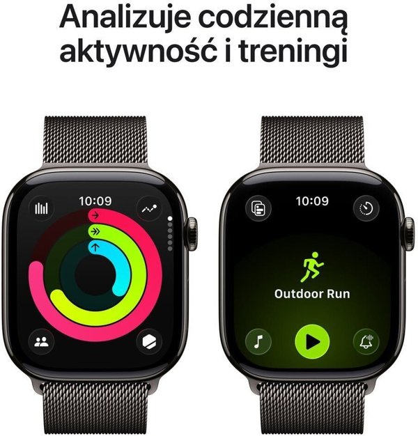 Apple Watch Series 11 GPS + Cellular 42mm Slate Titanium Case with Slate Milanese Loop