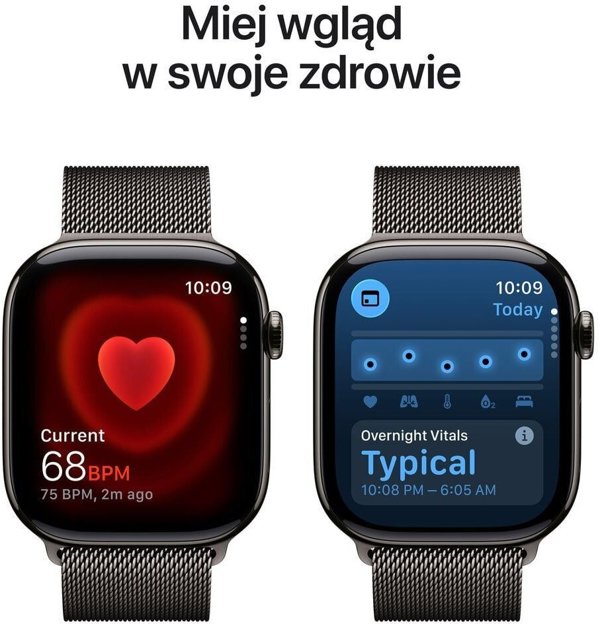 Apple Watch Series 11 GPS + Cellular 42mm Slate Titanium Case with Slate Milanese Loop