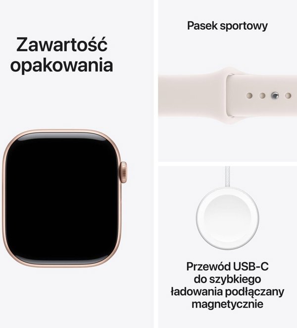 Apple Watch Series 11 GPS + Cellular 46mm, Αλουμίνιο, Rose Gold, Sport Band Light Blush (M/L)