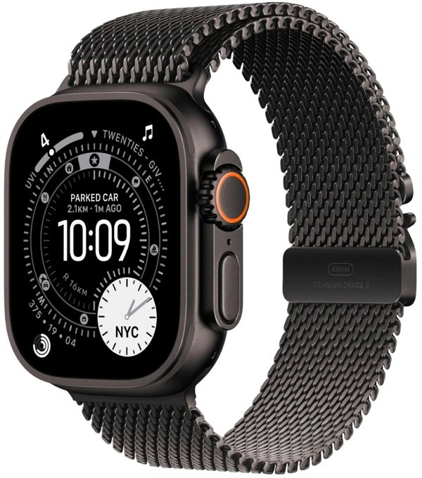 APPLE Watch Ultra 3�GPS + Cellular�49mm�Black Titanium Case with Black Titanium Milanese Loop - Small