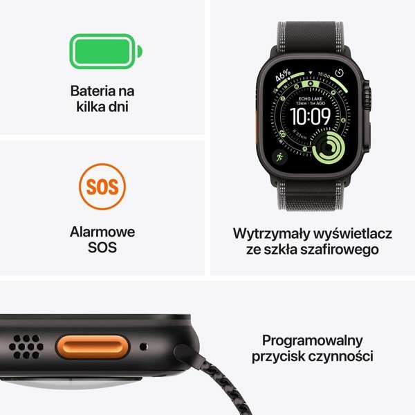 APPLE Watch Ultra 3�GPS + Cellular�49mm�Black Titanium Case with Black Titanium Milanese Loop - Small