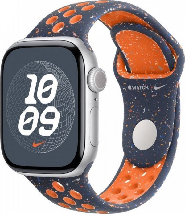 Apple MYJX3ZM/A έξυπνο προσωπικό αξεσουάρ Band Μπλε, Πορτοκαλί Fluoroelastomer