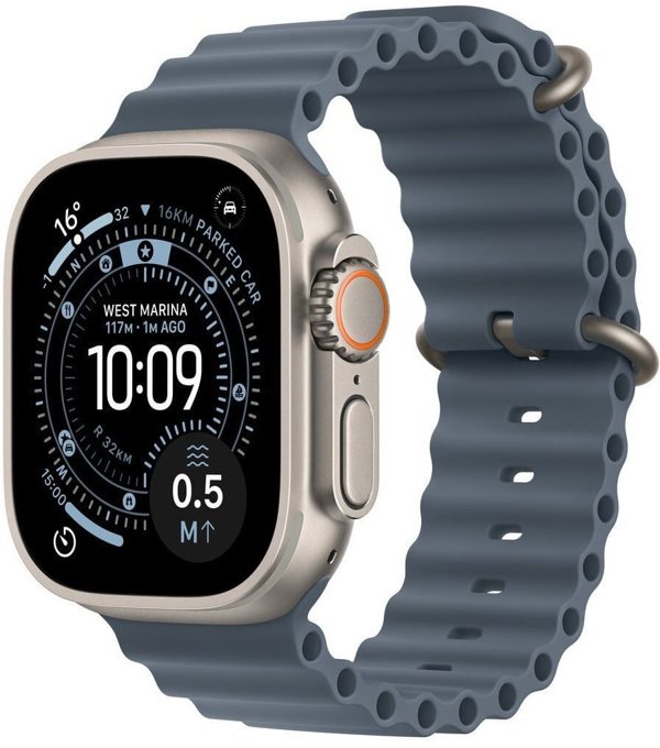 Apple Watch Ultra 3 GPS + Cellular 49mm, Κάσα από Τιτάνιο, Λουράκι Anchor Blue Ocean