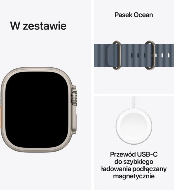 Apple Watch Ultra 3 GPS + Cellular 49mm, Κάσα από Τιτάνιο, Λουράκι Anchor Blue Ocean