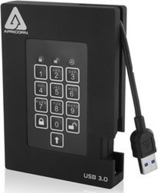 Apricorn Aegis Padlock Fortress 256 GB USB 3.2 Gen 1 (3.1 Gen 1) Μαύρο