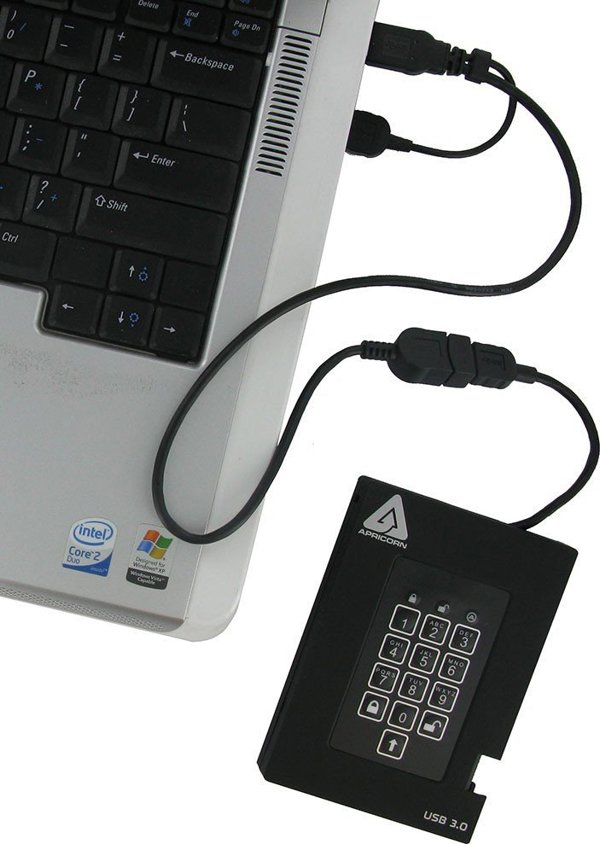 Apricorn Aegis Padlock Fortress 256 GB USB 3.2 Gen 1 (3.1 Gen 1) Μαύρο