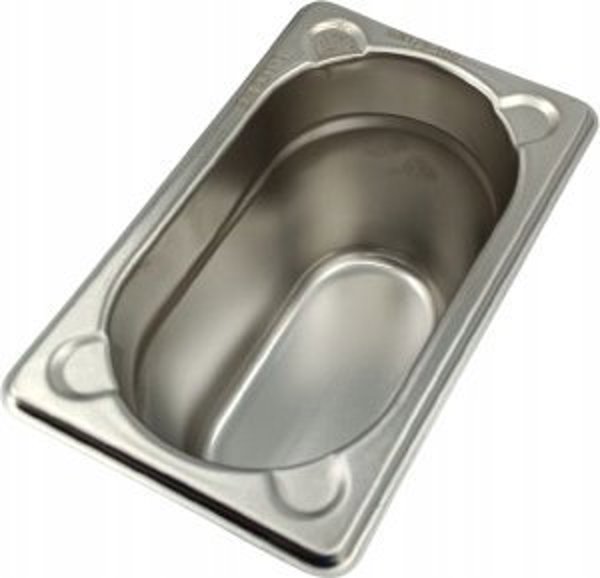 Δοχείο GN 1/9 APS (Π)176 x (Β)108 x (Υ)100 mm από ανοξείδωτο χρώμιο-νικέλιο με ηλεκτρολυτική - 1 τεμάχιο (81504)