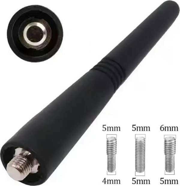 Aptel Uniwersalna ANTENA radiowa AM-FM samochodowa 9cm czarna DA147