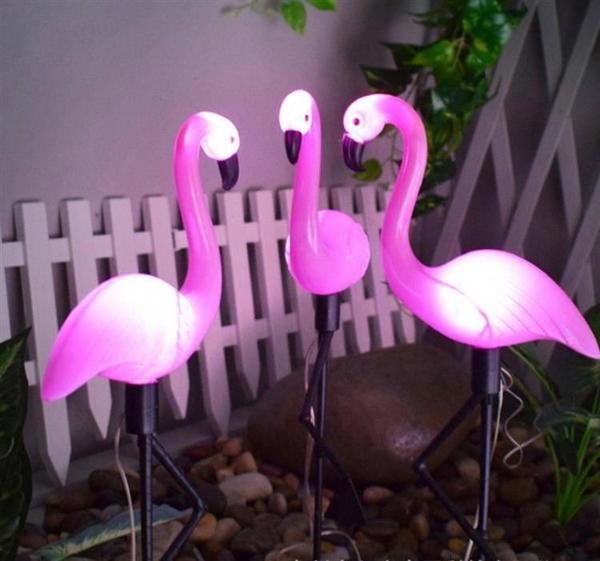 Aptel 3 Solarne lampy ogrodowe LED Flamingi IP65 (ZD50K)