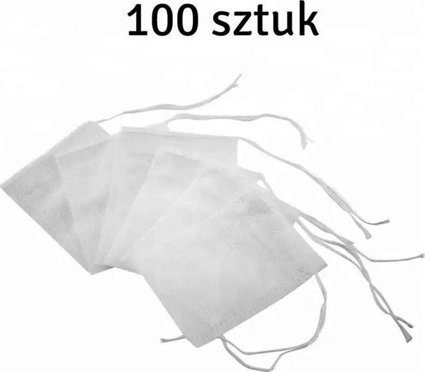 Aptel 100 Woreczkow do Zaparzania Herbaty 7x5cm 100sztuk biale AG967