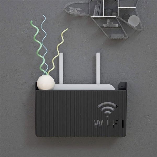 Aptel Επιτοίχια Ράφι για Router Wi-Fi μαύρο AG986A