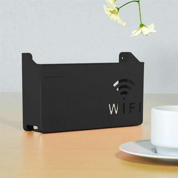 Aptel Επιτοίχια Ράφι για Router Wi-Fi μαύρο AG986A