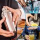 Apte ΣΕΤ ΜΠΑΡΜΑΝ 6 τεμαχίων Shaker jJigger Miarka ασημί AG818