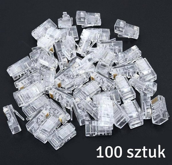 Aptel Σετ Ακροδεκτών RJ45 8P8C για PatchCord 100 τεμ RJ1A