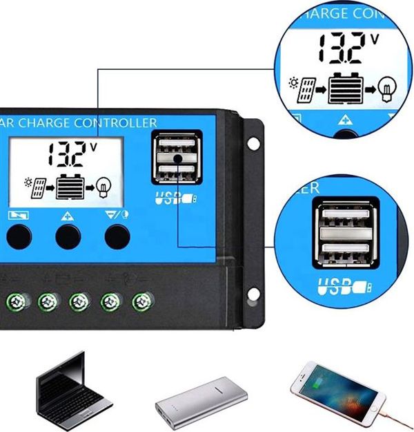 Aptel AG676C Ρυθμιστής φόρτισης για φωτοβολταϊκά πάνελ 12V 24V