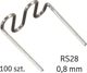 Aptel Zszywki do zgrzewarek i spawarek plastiku rs28 0,8 mm, 100 szt, srebrne (AG713A)