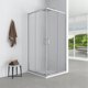 AQUAFORM AZUL Καμπίνα Ντουζιέρας Τετράγωνη 80x185cm Χρώμιο, Γυαλί Καθαρό 5mm Easy Clean