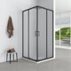 AQUAFORM AZUL καμπίνα ντους τετράγωνη 90x185cm Black Matt, γυαλί καθαρό 5mm Easy Clean