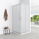AQUAFORM AZUL Καμπίνα Ντουζιέρας Τετράγωνη 80x185cm Χρώμιο, Φθοριούχο Γυαλί Fabric 5mm Easy Clean