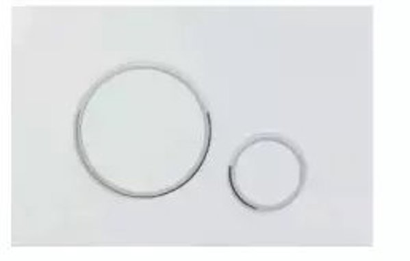 Aquaform Optima Circle Κουμπί WC, Λευκό και Χρώμιο, Μοντέλο AQ.501-30205