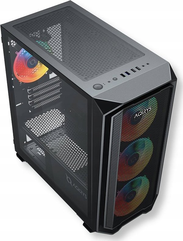 AQIRYS Wezen Mid-Tower Κουτί Υπολογιστή Black