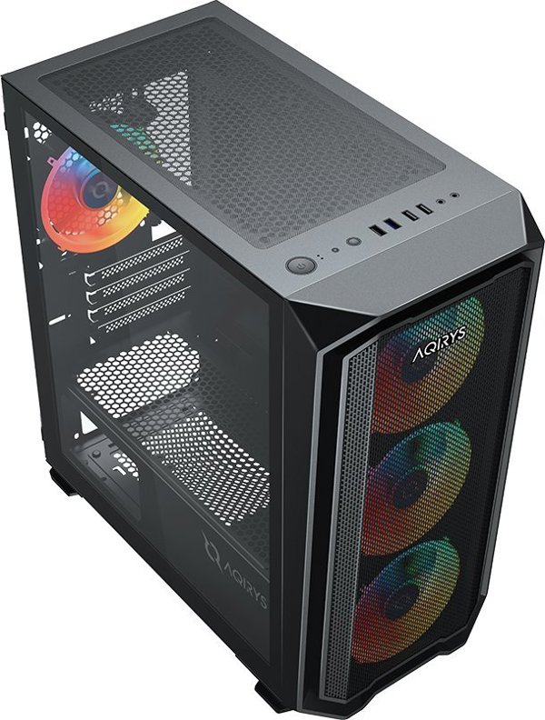 AQIRYS Wezen Mid-Tower Κουτί Υπολογιστή Black