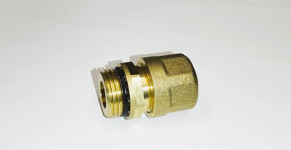 AQUER Σύνδεσμος Αποσυνδεόμενος PEX ZGZ1612OR με O-ring, 1/2" x 16mm, Αρσενικό Σπείρωμα (GZ)