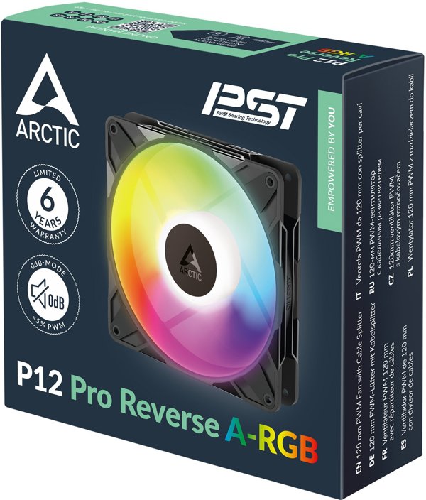 ARCTIC Gehuselfter P12 Pro Revers ARGB Obudowa komputera
