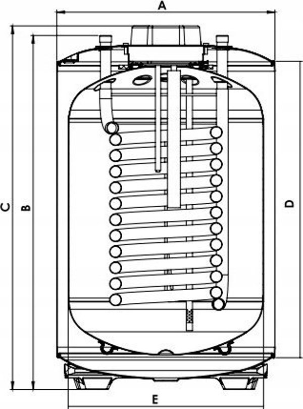 Ariston BCH 120 EE Θερμοδοχείο (Δεξαμενή) Ζεστού Νερού 120Lt με Βάση Στήριξης