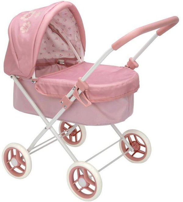 Arias lėlių vežimėlis su lopšiu, sulankstomas, metalo rėmas, 57 cm